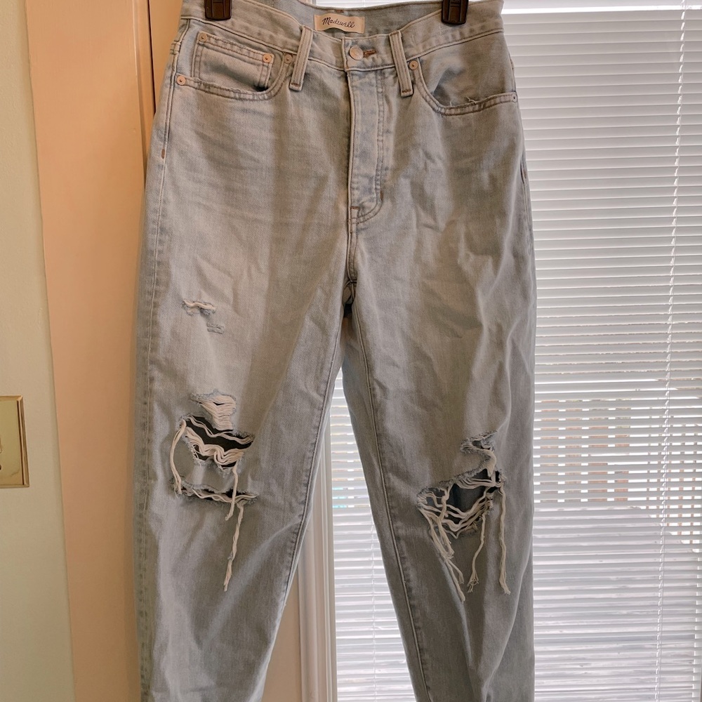 Madewell Dadjean Greenvale Ripped High Waist